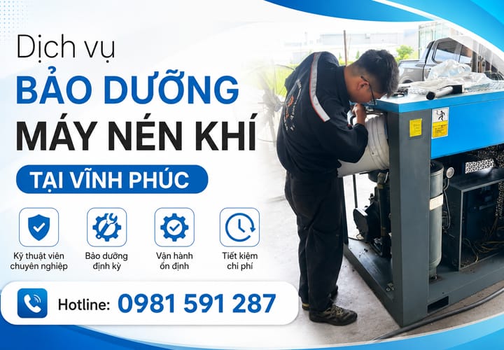 Dịch vụ bảo dưỡng máy nén khí tại Vĩnh Phúc