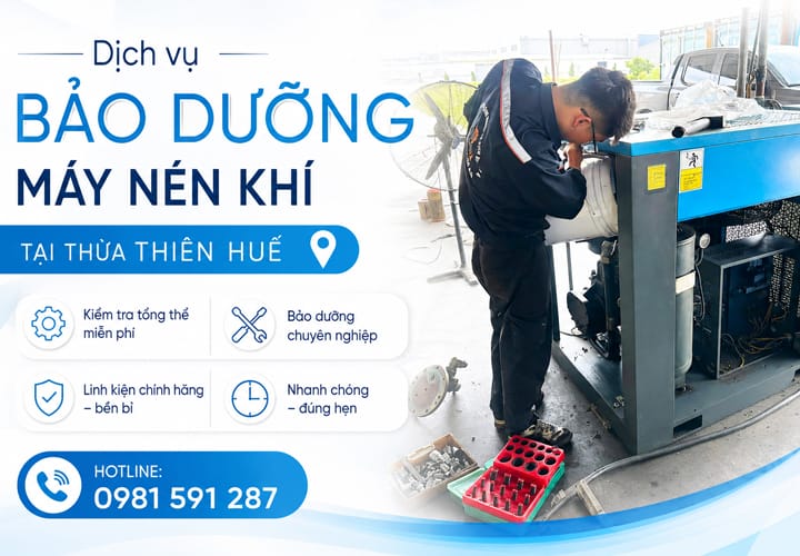 Dịch vụ bảo dưỡng máy nén khí tại Thừa Thiên Huế