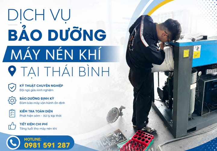 Dịch vụ bảo dưỡng máy nén khí tại Thái Bình