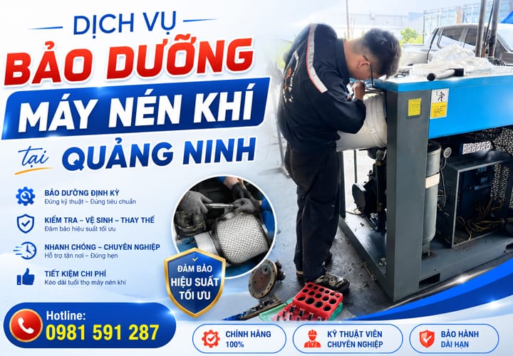 Dịch vụ bảo dưỡng máy nén khí tại Quảng Ninh