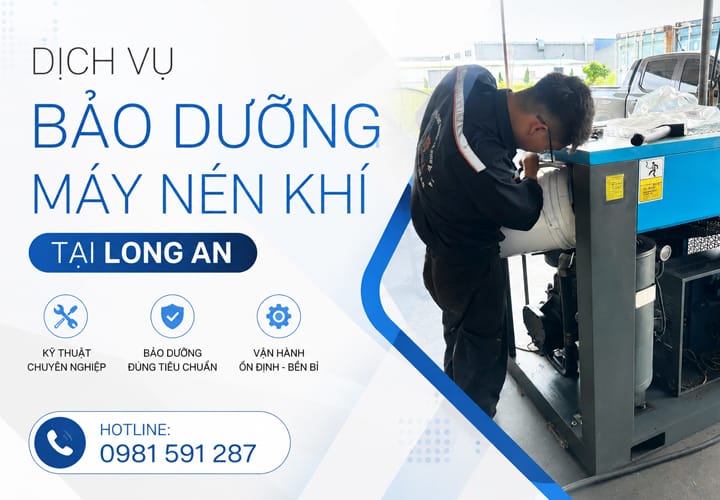 Dịch vụ bảo dưỡng máy nén khí tại Long An