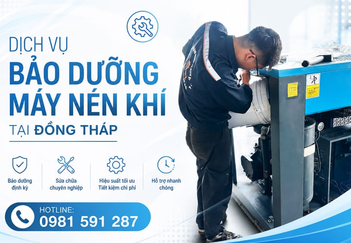 Dịch vụ bảo dưỡng máy nén khí tại Đồng Tháp