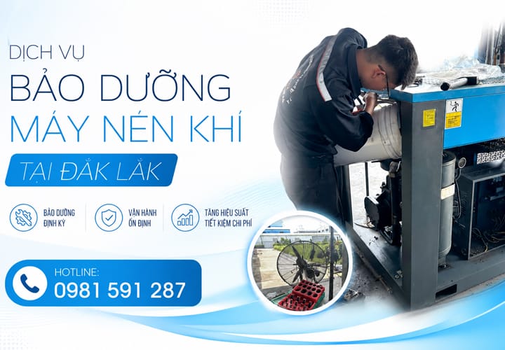 Dịch vụ bảo dưỡng máy nén khí tại Đắk Lắk