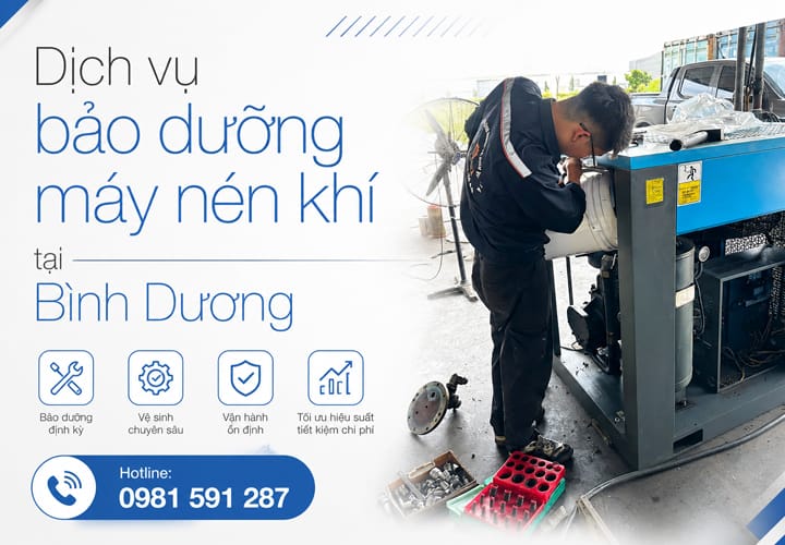 Dịch vụ bảo dưỡng máy nén khí tại Bình Dương