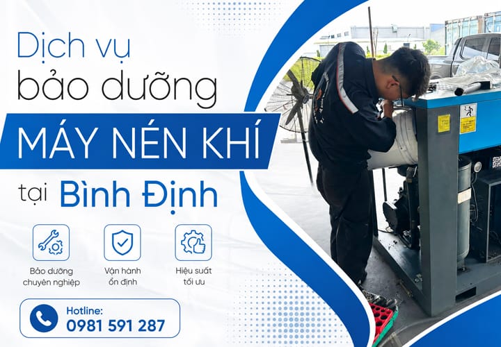 Dịch vụ bảo dưỡng máy nén khí tại Bình Định