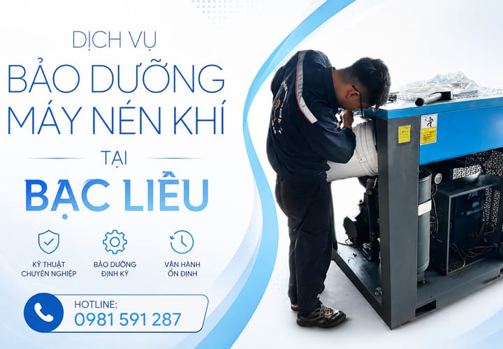 Dịch vụ bảo dưỡng máy nén khí tại Bạc Liêu