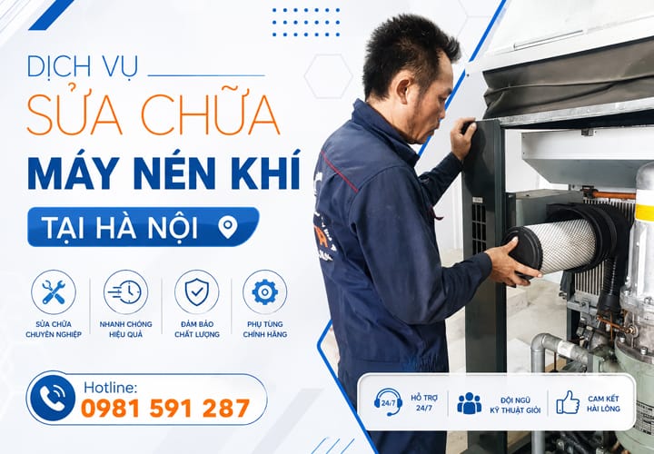 Dịch vụ sửa chữa máy nén khí tại Hà Nội