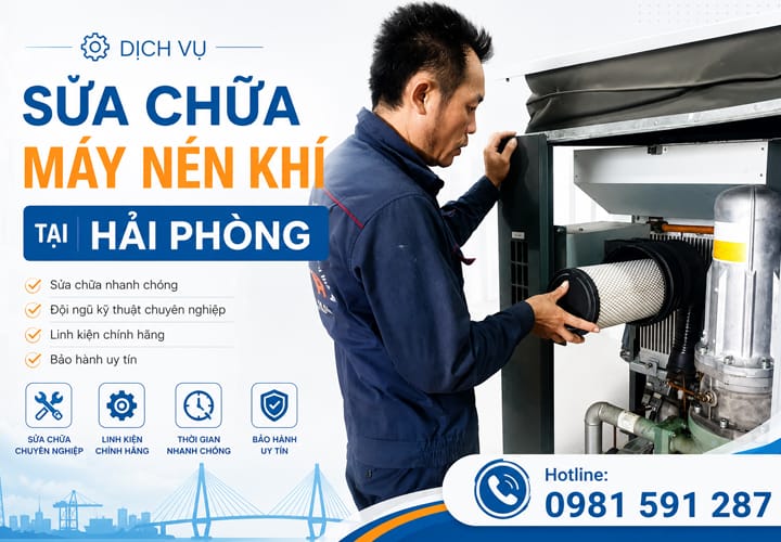 Dịch vụ sửa chữa máy nén khí tại Hải Phòng