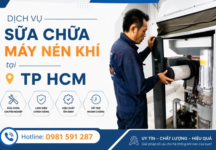 Dịch vụ sửa chữa máy nén khí tại TP HCM