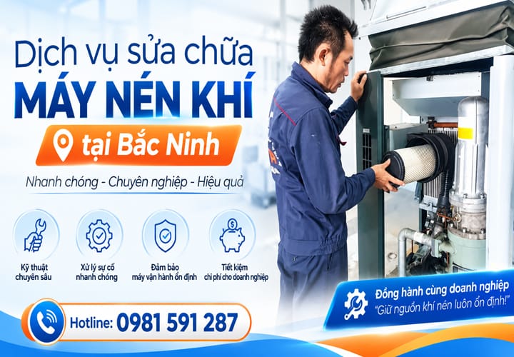 Dịch vụ sửa chữa máy nén khí tại Bắc Ninh