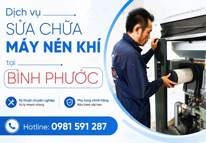 Dịch vụ sửa chữa máy nén khí tại Bình Phước