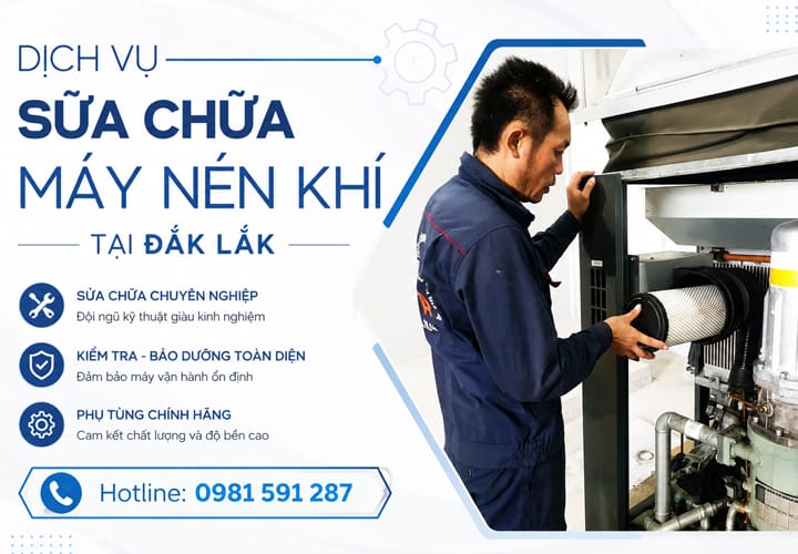 Dịch vụ sửa chữa máy nén khí tại Đắk Lắk