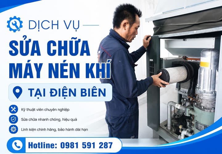 Dịch vụ sửa chữa máy nén khí tại Điện Biên