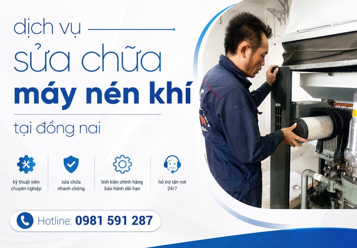 Dịch vụ sửa chữa máy nén khí tại Đồng Nai