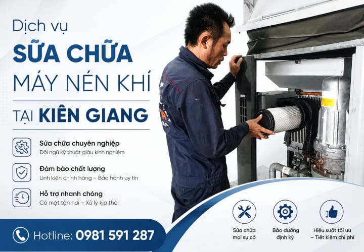 Dịch vụ sửa chữa máy nén khí tại Kiên Giang