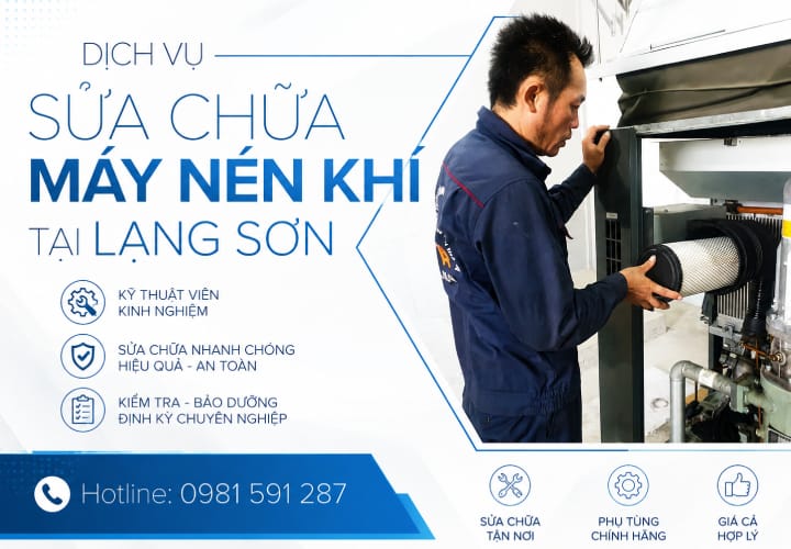 Dịch vụ sửa chữa máy nén khí tại Lạng Sơn