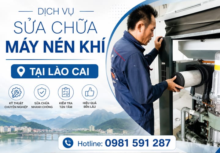 Dịch vụ sửa chữa máy nén khí tại Lào Cai