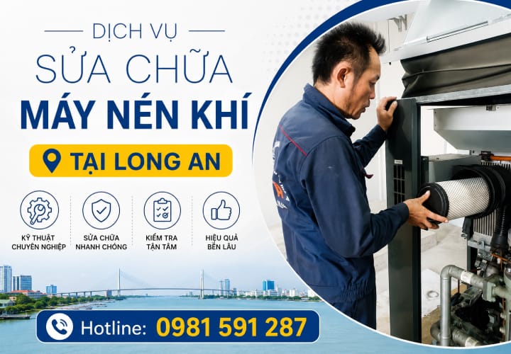 Dịch vụ sửa chữa máy nén khí tại Long An