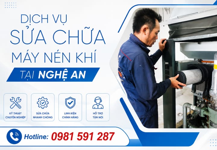 Dịch vụ sửa chữa máy nén khí tại Nghệ An