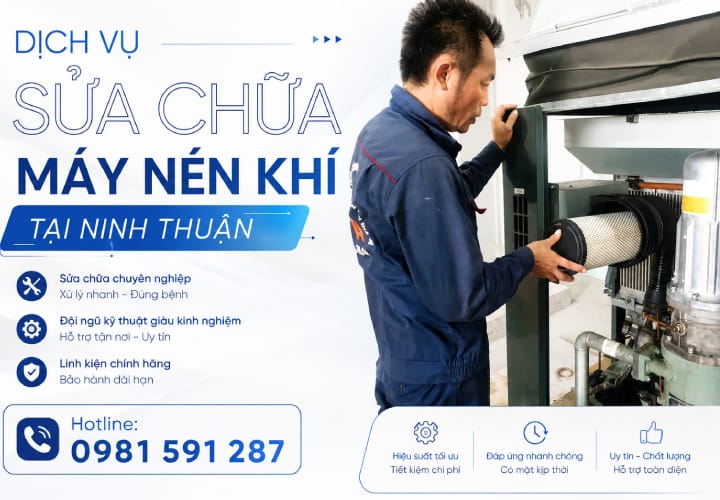 Dịch vụ sửa chữa máy nén khí tại Ninh Thuận