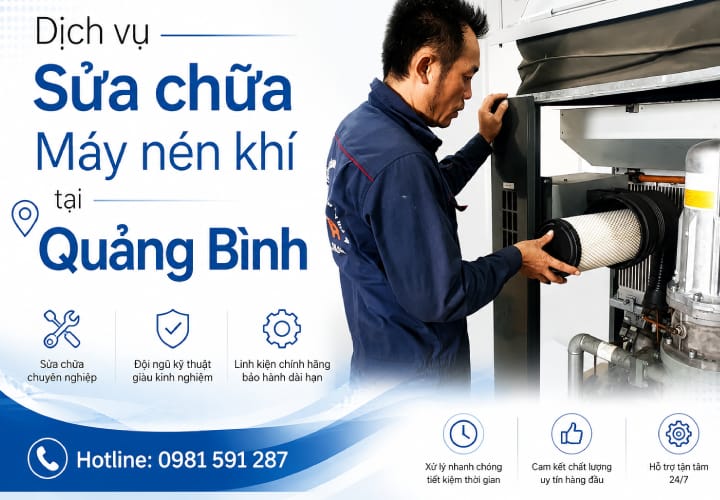 Dịch vụ sửa chữa máy nén khí tại Quảng Bình