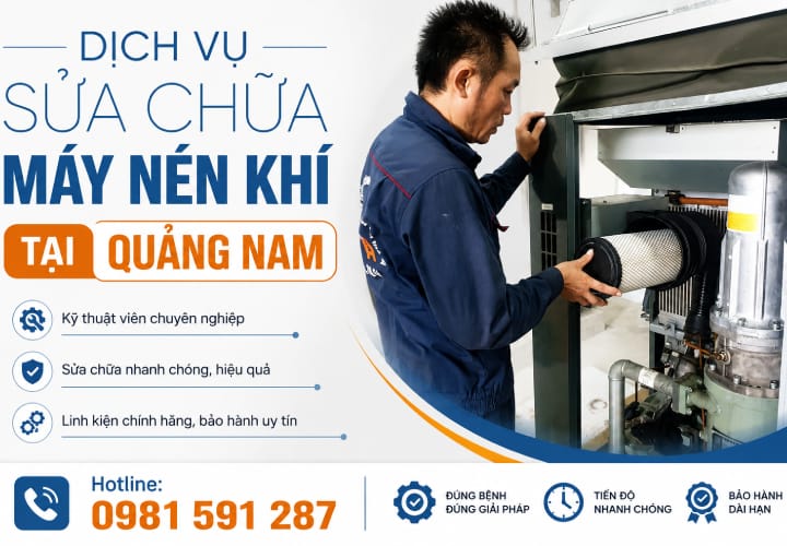 Dịch vụ sửa chữa máy nén khí tại Quảng Nam