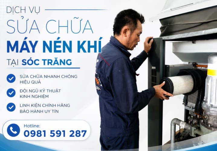 Dịch vụ sửa chữa máy nén khí tại Sóc Trăng