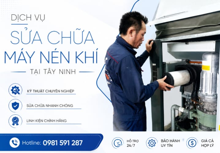 Dịch vụ sửa chữa máy nén khí tại Tây Ninh
