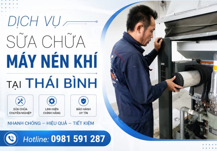 Dịch vụ sửa chữa máy nén khí tại Thái Bình