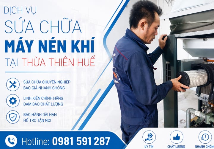 Dịch vụ sửa chữa máy nén khí tại Thừa Thiên Huế