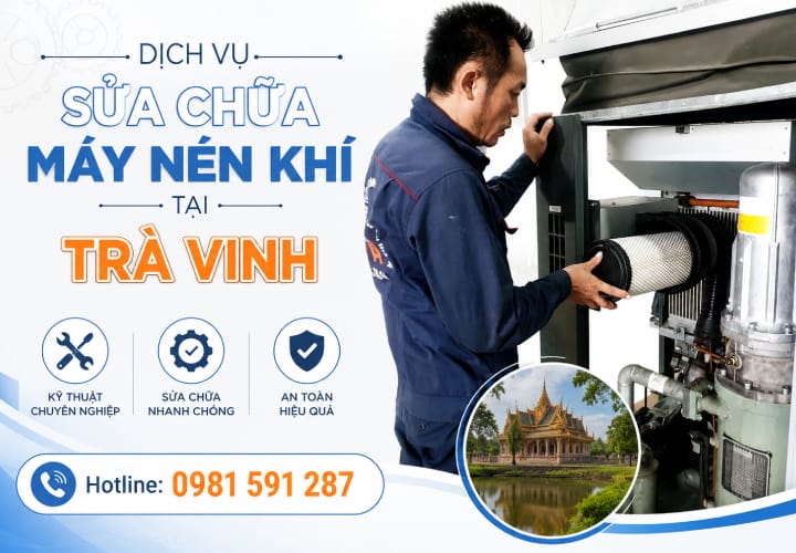 Dịch vụ sửa chữa máy nén khí tại Trà Vinh