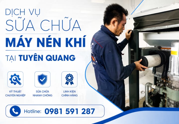 Dịch vụ sửa chữa máy nén khí tại Tuyên Quang