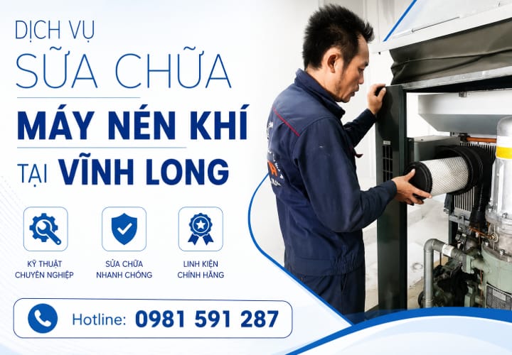 Dịch vụ sửa chữa máy nén khí tại Vĩnh Long