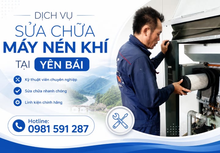 Dịch vụ sửa chữa máy nén khí tại Yên Bái